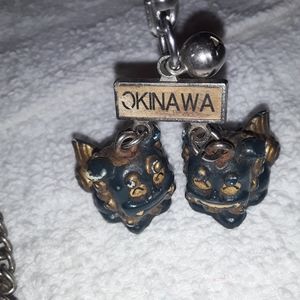 Okinawa keychain and dagger that clips on belt